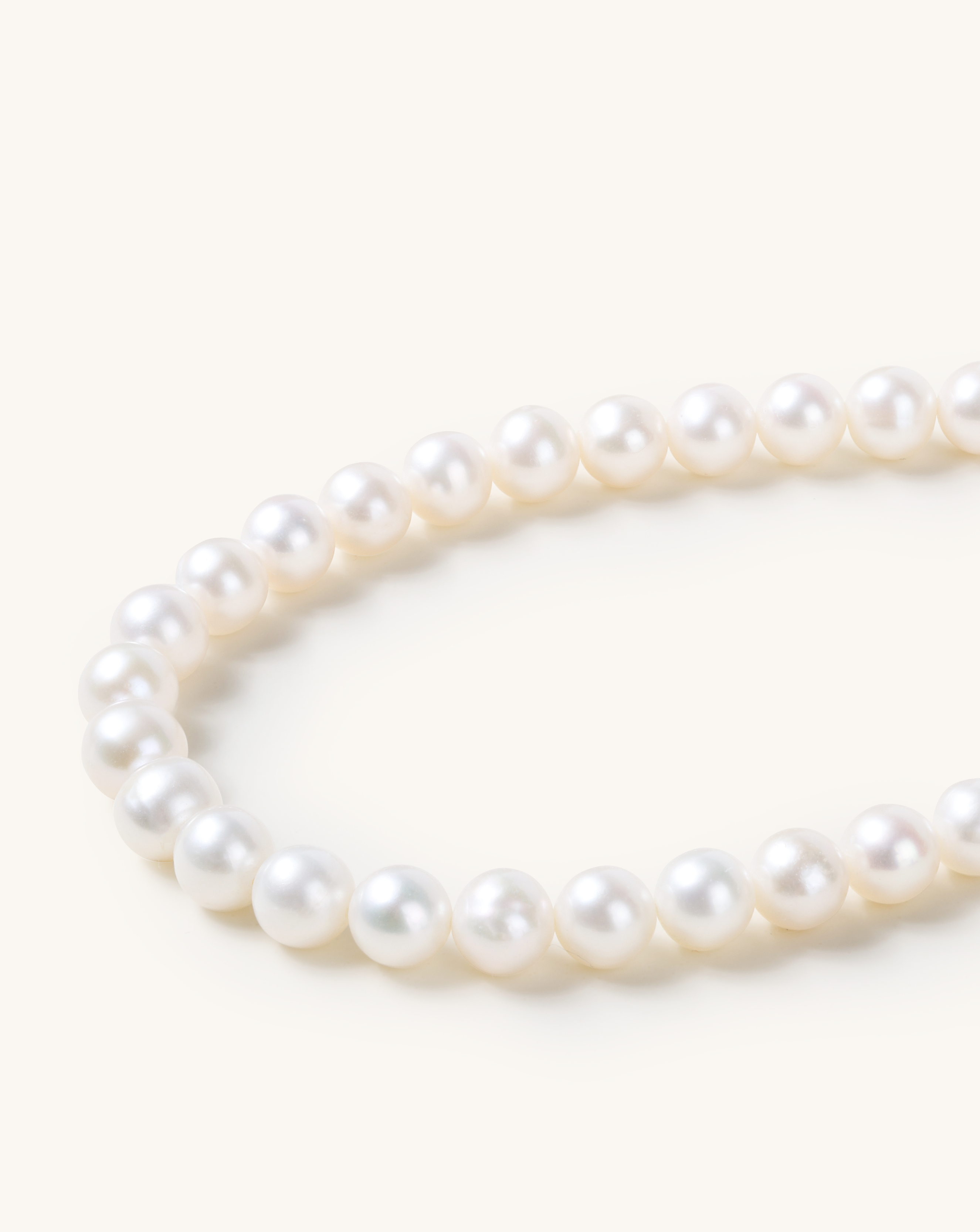 Lunar Radiance Pearl Necklace, 7-8mm, 5A