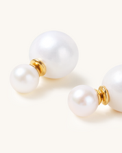 Reversible Charm Pearl Earring, 11-12mm, 7-8mm, 5A