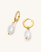 Easy Breeze Pearl Drops Earrings, 7-8mm, 3A