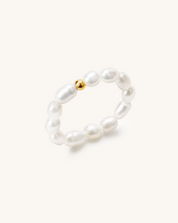 Millet shaped Pearl Bead Ring, 3-4mm, 4A