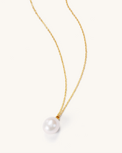 Teardrop Baroque Pearl Pendant Necklace, 9-12mm, 4A