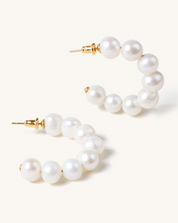 Ball of Joy Pearl Hoops, 8-9mm, 3A