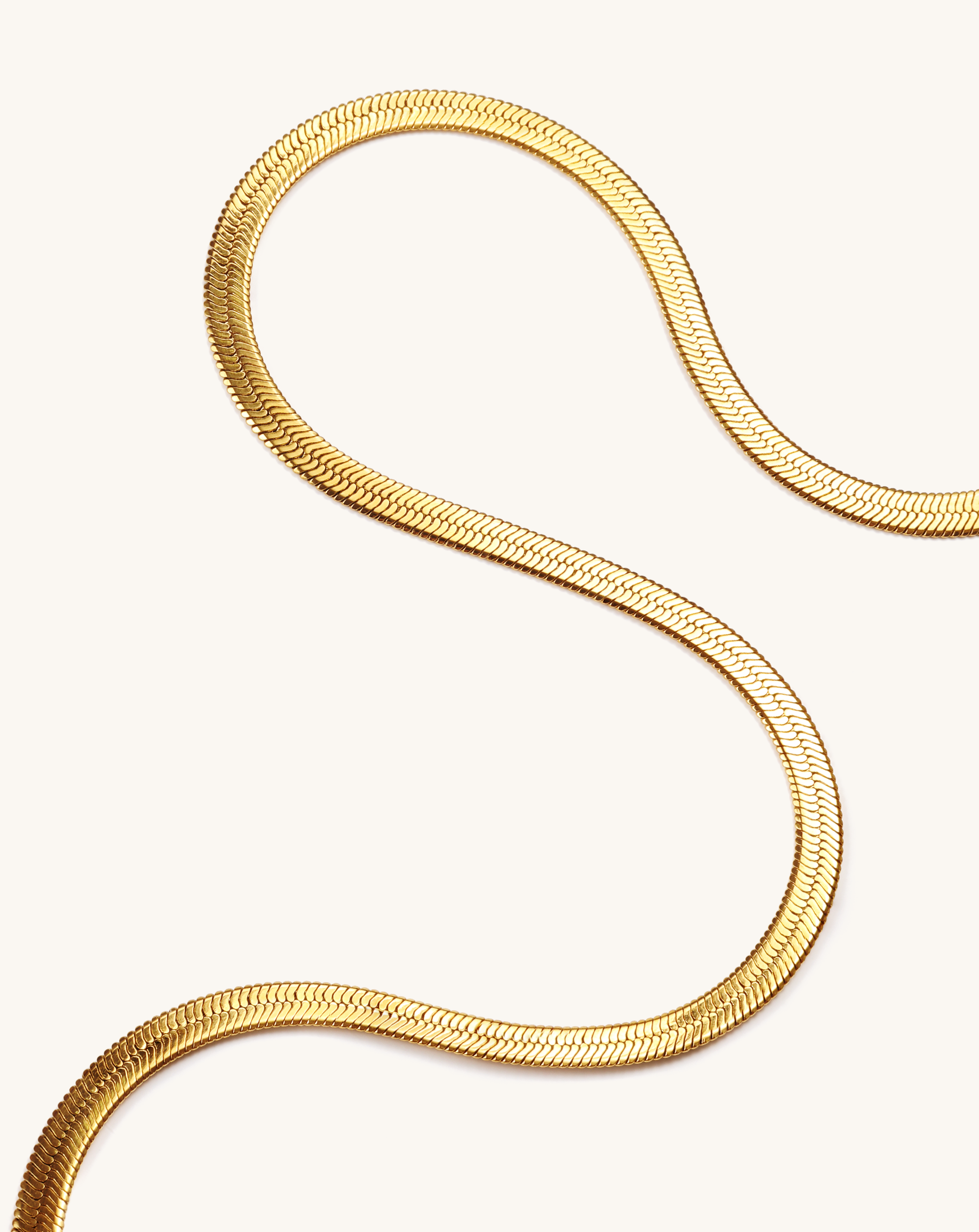 Golden Flow Flat Snake Chain