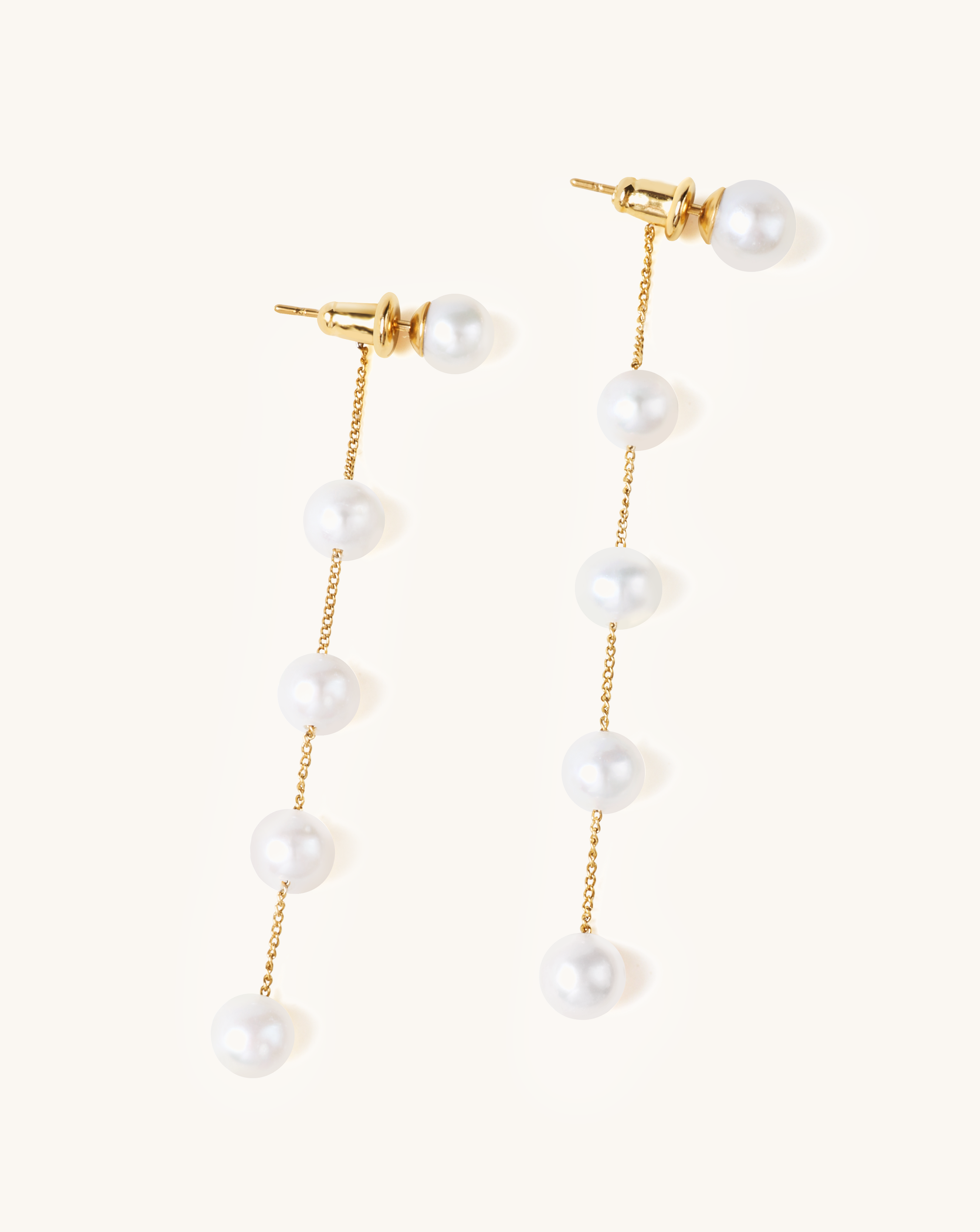 Pearl Cascade Drop Earrings, 5-6mm, 5A