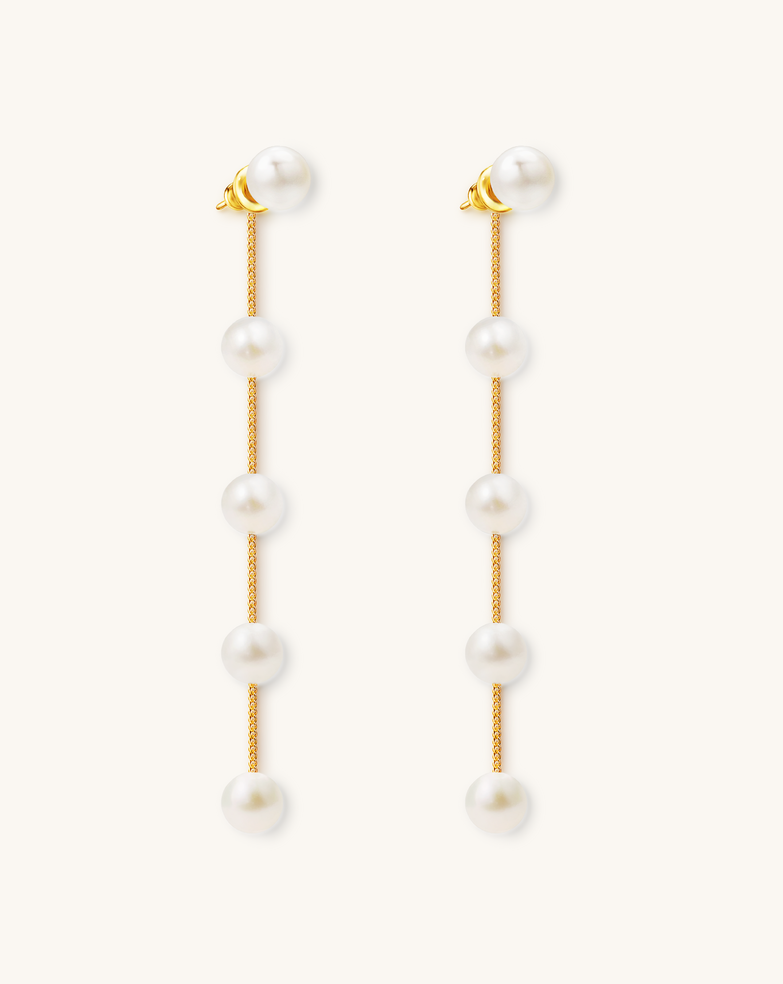 Pearl Cascade Drop Earrings, 5-6mm, 5A