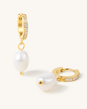 Easy Breeze Pearl Drops Earrings, 7-8mm, 3A