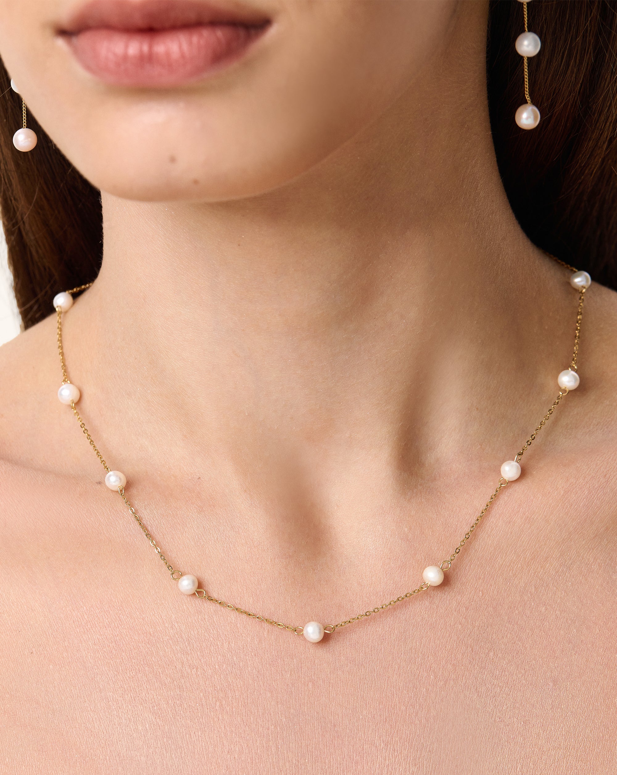 Pearl Dewdrop Necklace, 4-5mm, 3A