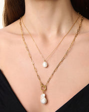 Baroque Pearl  Parker Front Toggle Closure Necklace, 13-15mm, 4A