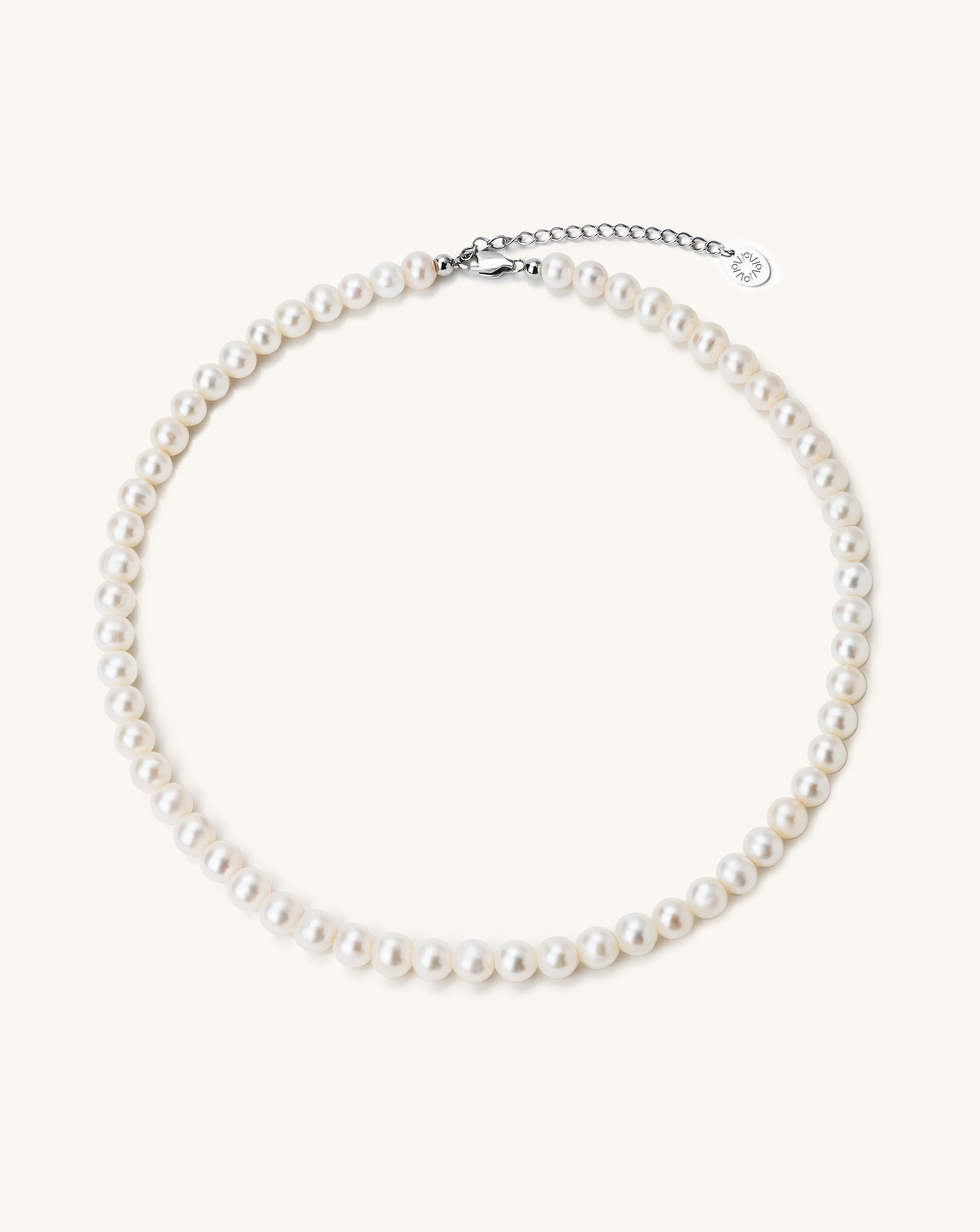 Lunar Radiance Pearl Necklace, 7-8mm, 5A