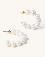 Ball of Joy Pearl Hoops, 8 - 9mm, 3A - PERLVOYA