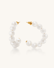 Ball of Joy Pearl Hoops, 8 - 9mm, 3A - PERLVOYA