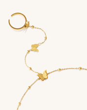 Butterfly Shimmer Hand Chain - PERLVOYA