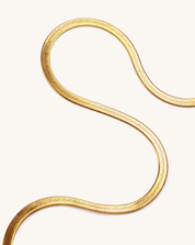 Golden Flow Flat Snake Chain - PERLVOYA