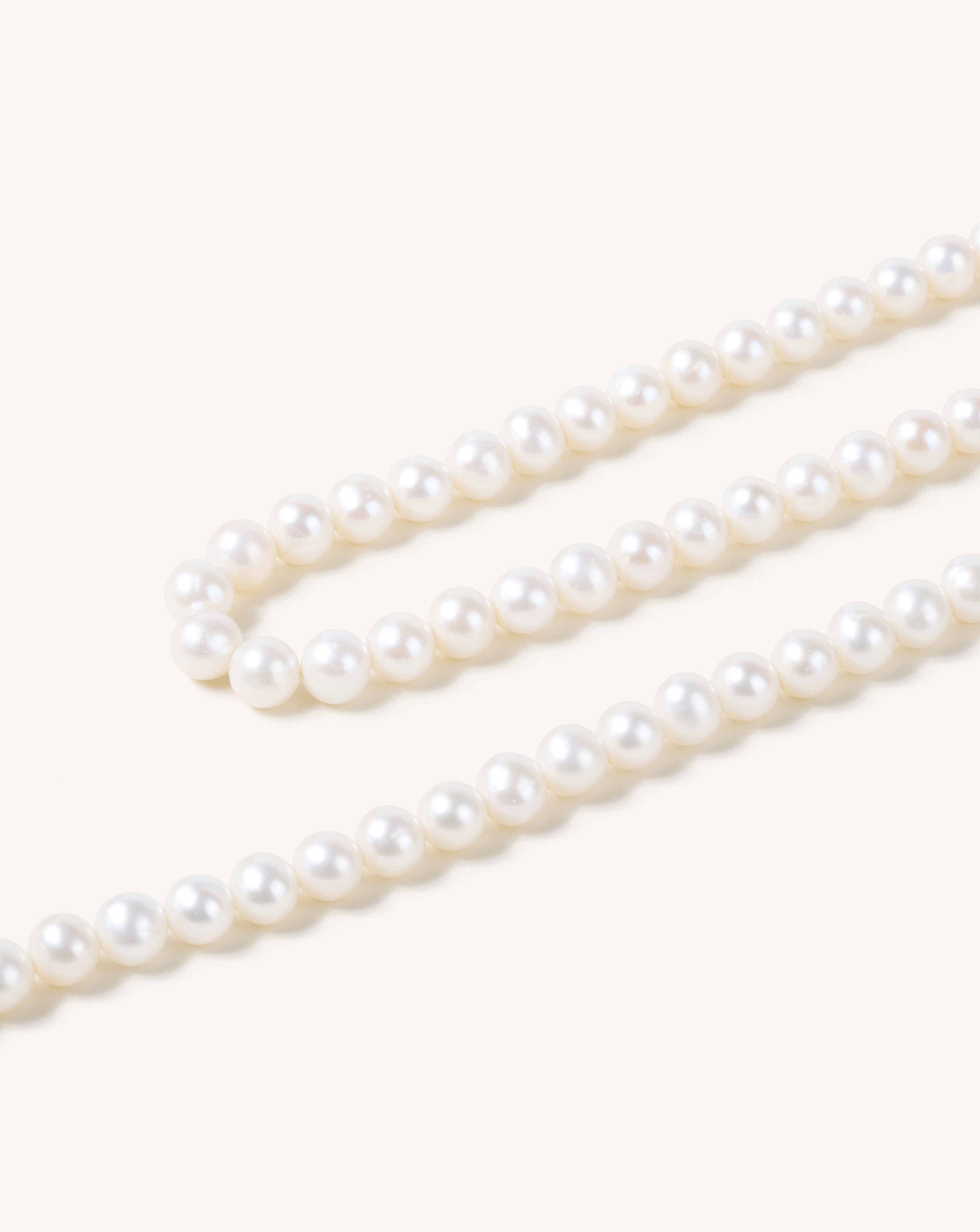 Lunar Radiance Pearl Necklace, 7 - 8mm, 5A - PERLVOYA