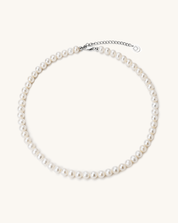 Lunar Radiance Pearl Necklace, 7 - 8mm, 5A - PERLVOYA