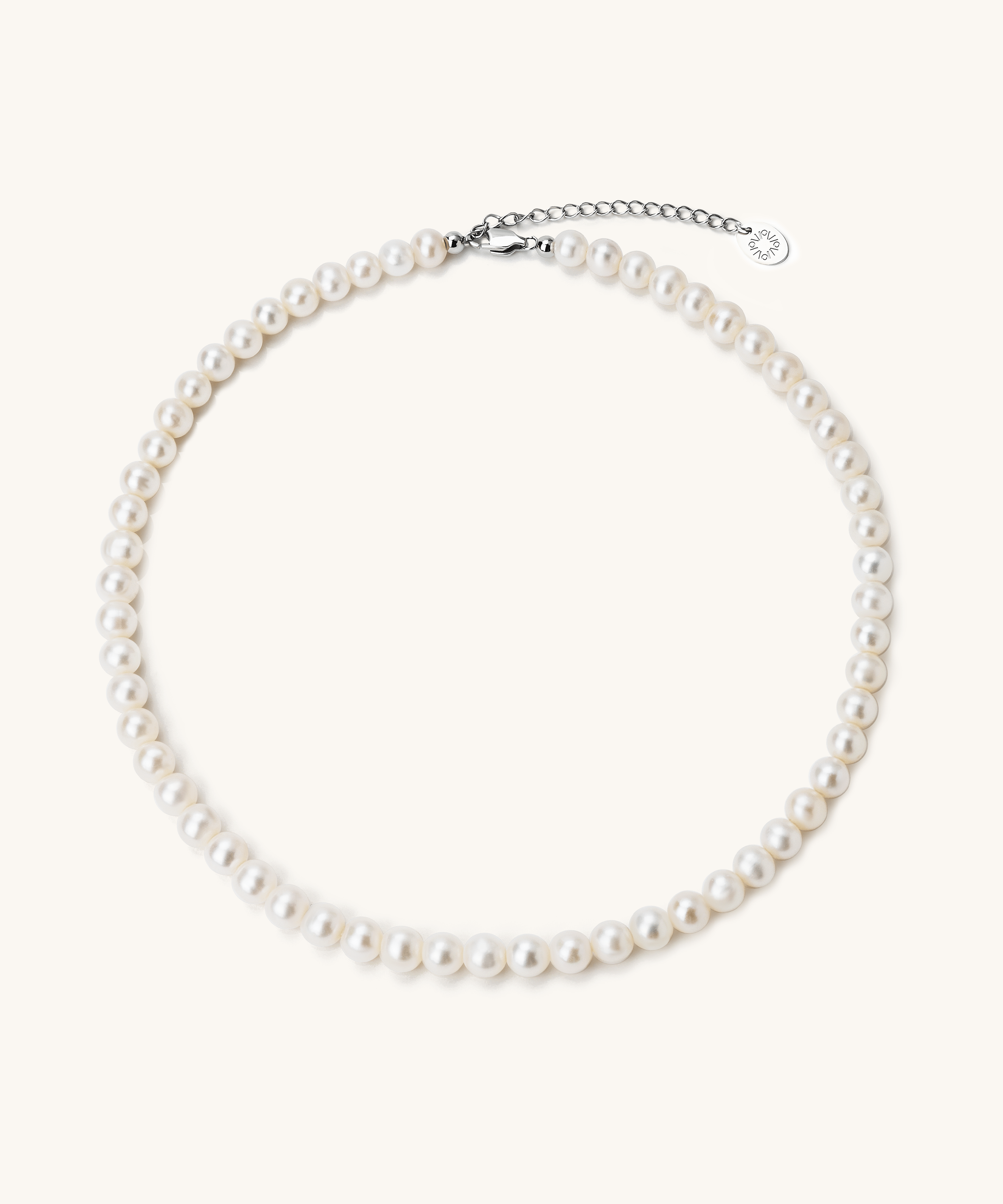 Lunar Radiance Pearl Necklace, 7 - 8mm, 5A - PERLVOYA