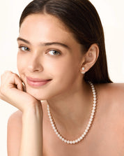 Lunar Radiance Pearl Necklace, 7 - 8mm, 5A - PERLVOYA