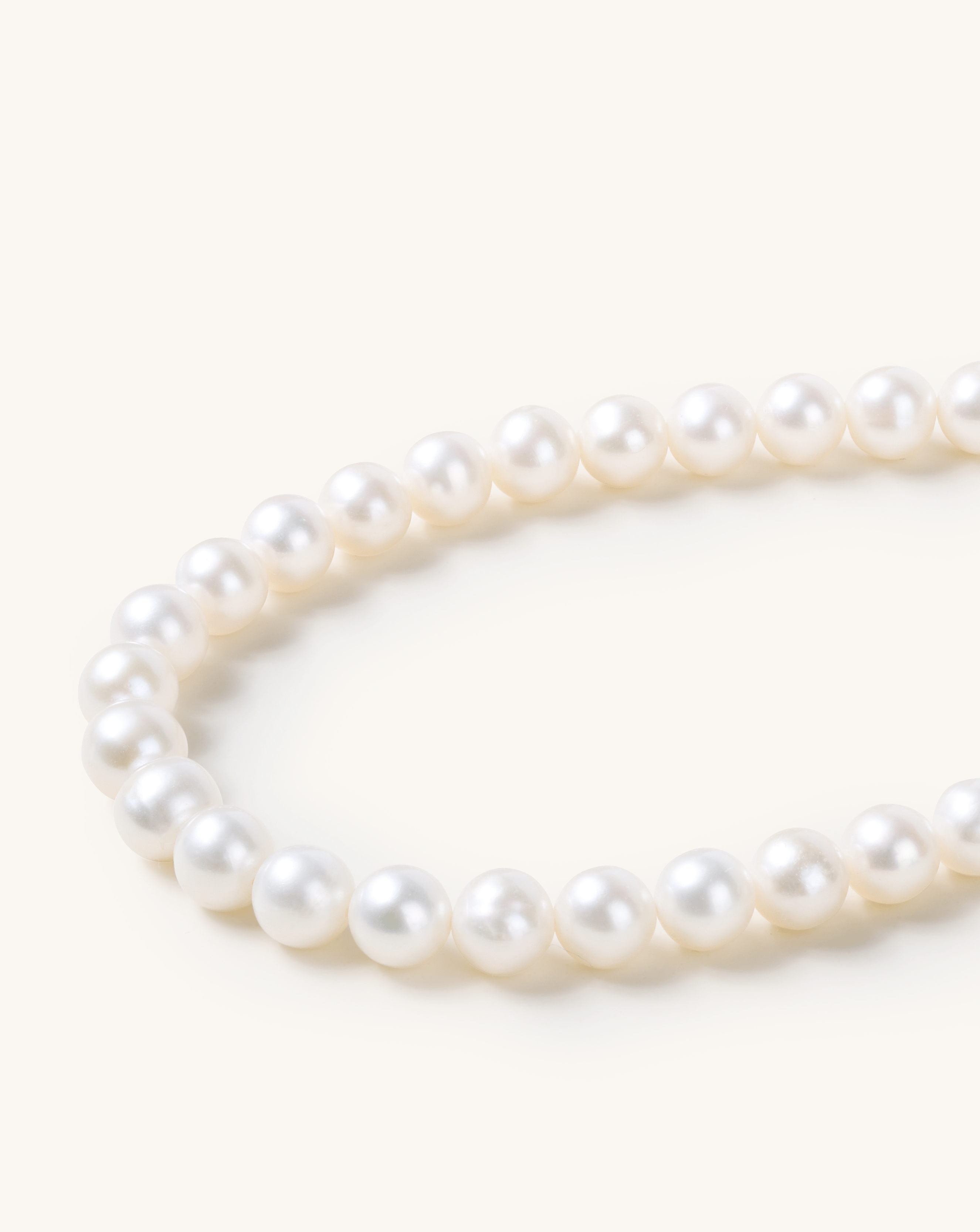 Lunar Radiance Pearl Necklace, 7 - 8mm, 5A - PERLVOYA