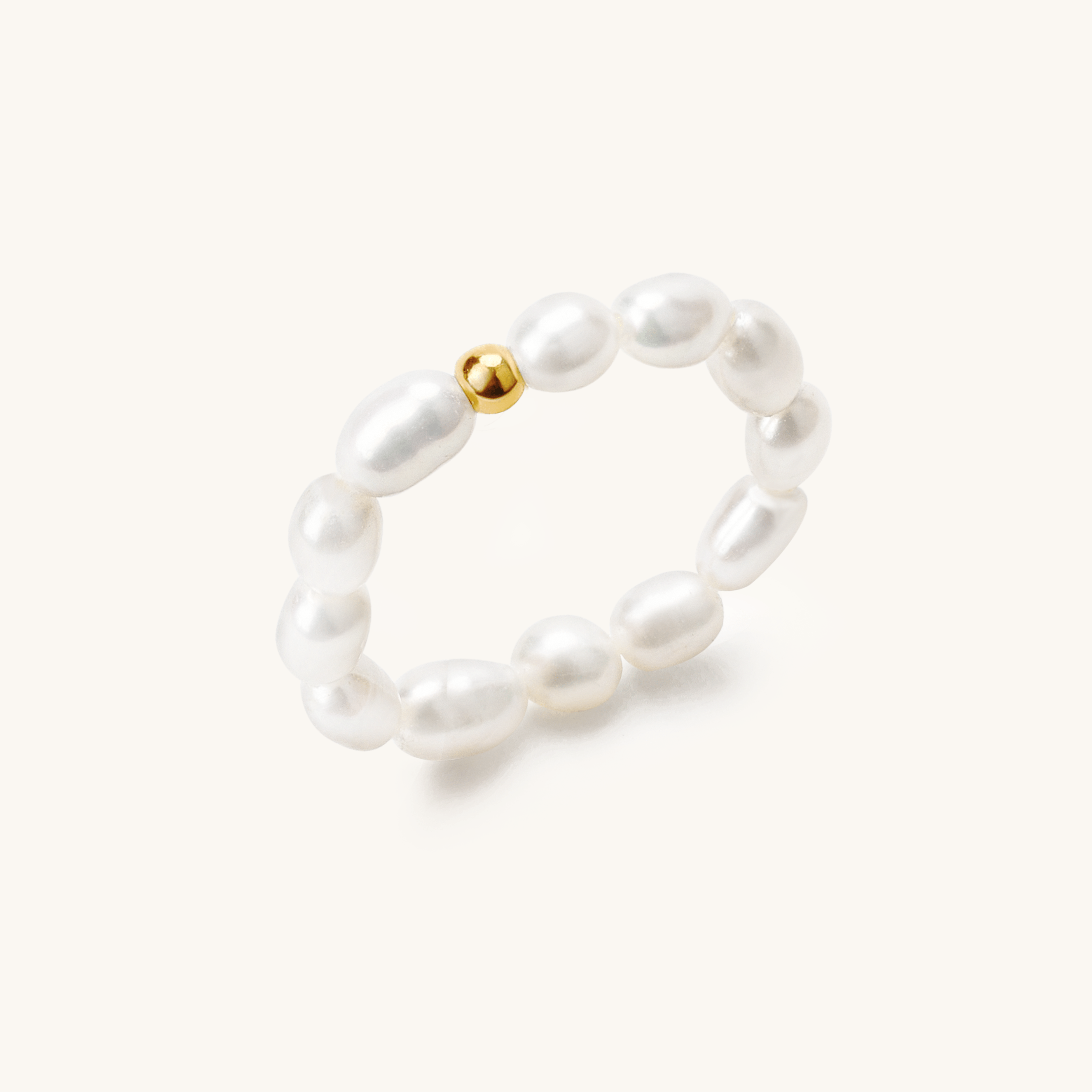 Millet shaped Pearl Bead Ring, 3 - 4mm, 4A - PERLVOYA