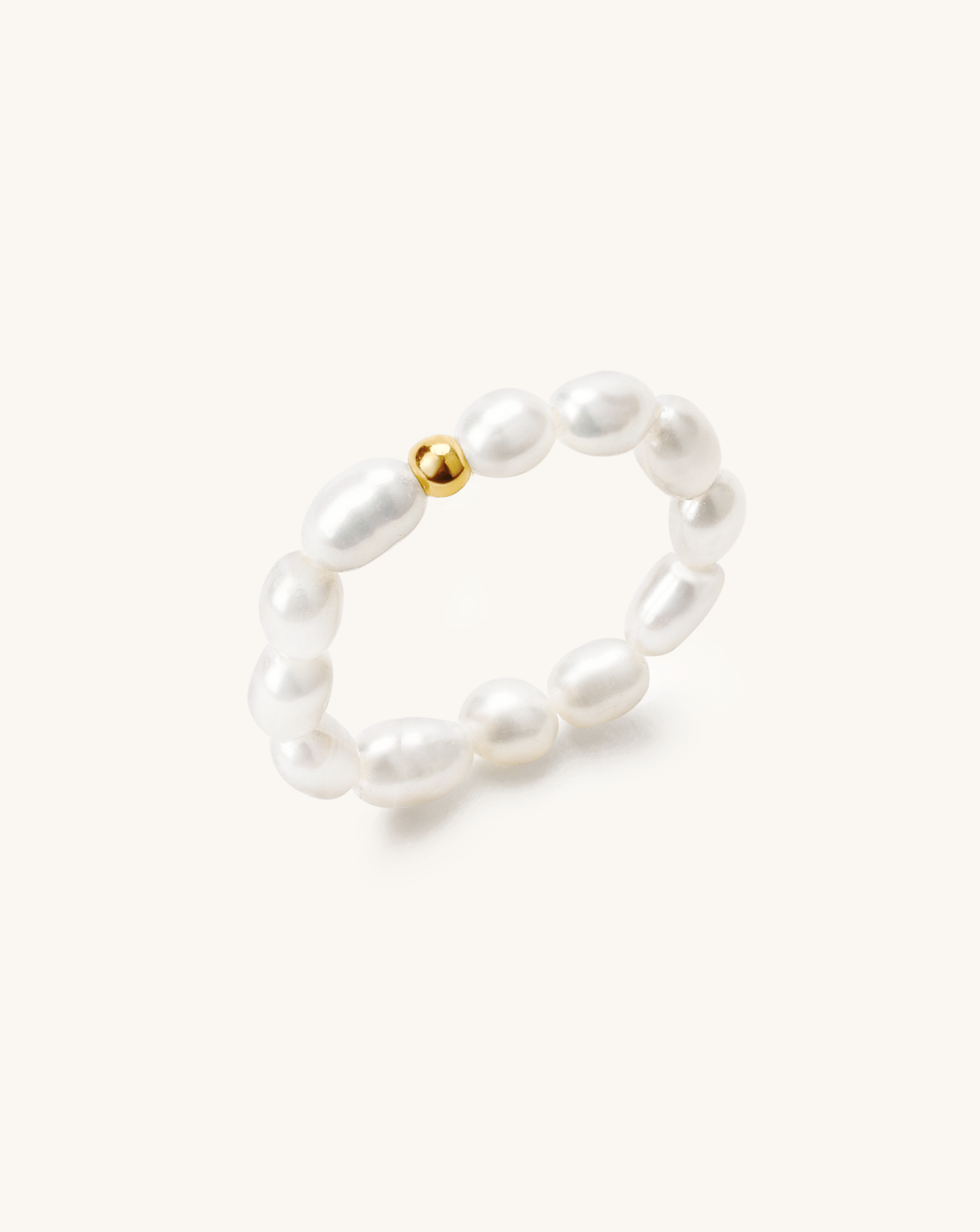 Millet shaped Pearl Bead Ring, 3 - 4mm, 4A - PERLVOYA