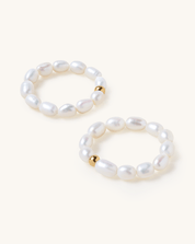 Millet shaped Pearl Bead Ring, 3 - 4mm, 4A - PERLVOYA