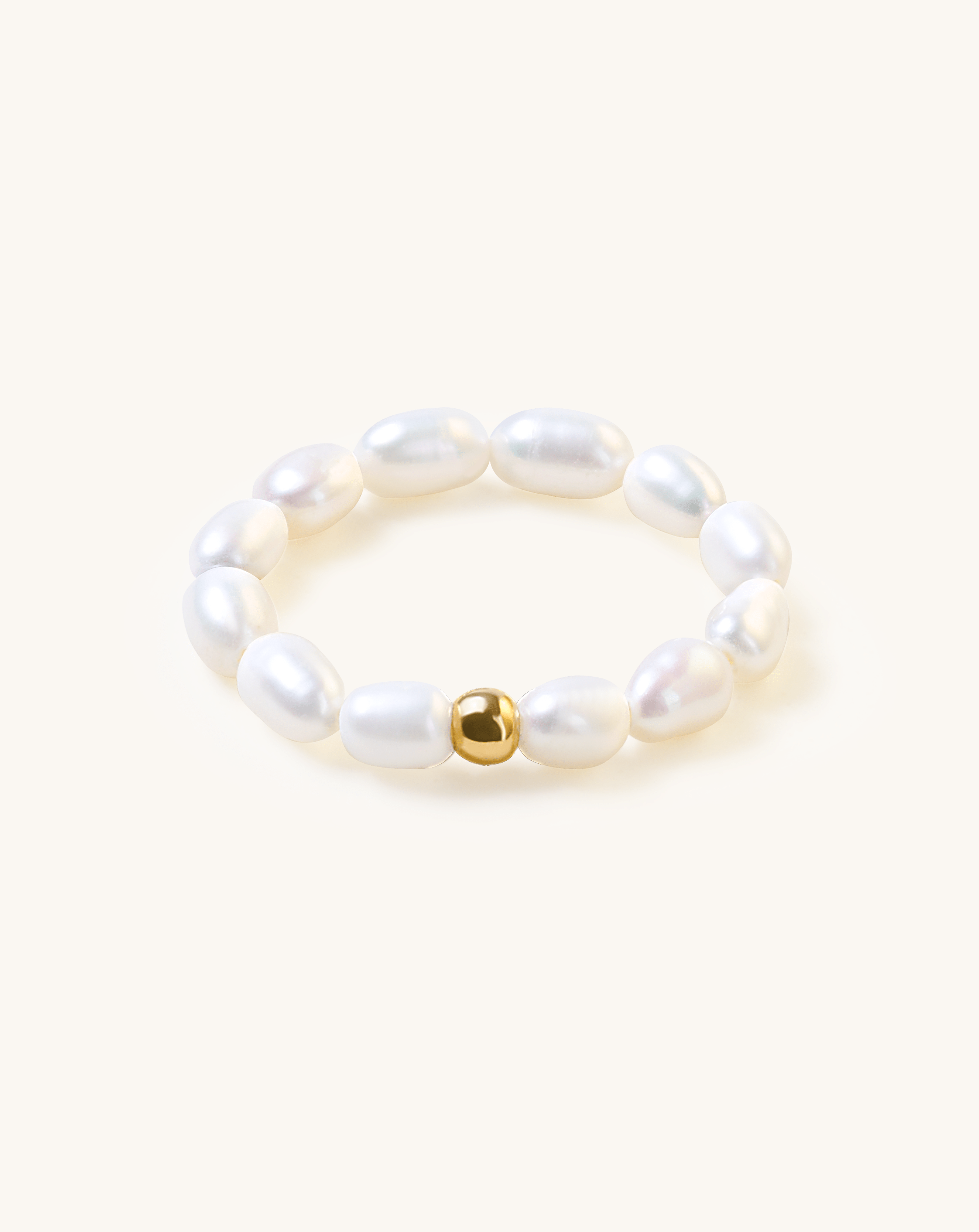 Millet shaped Pearl Bead Ring, 3 - 4mm, 4A - PERLVOYA