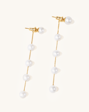 Pearl Cascade Drop Earrings, 5 - 6mm, 5A - PERLVOYA