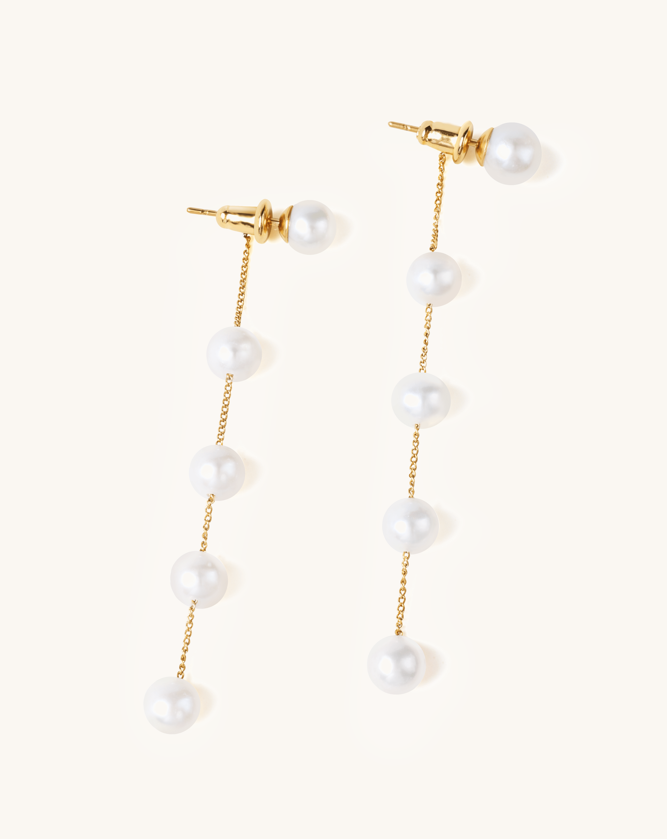 Pearl Cascade Drop Earrings, 5 - 6mm, 5A - PERLVOYA