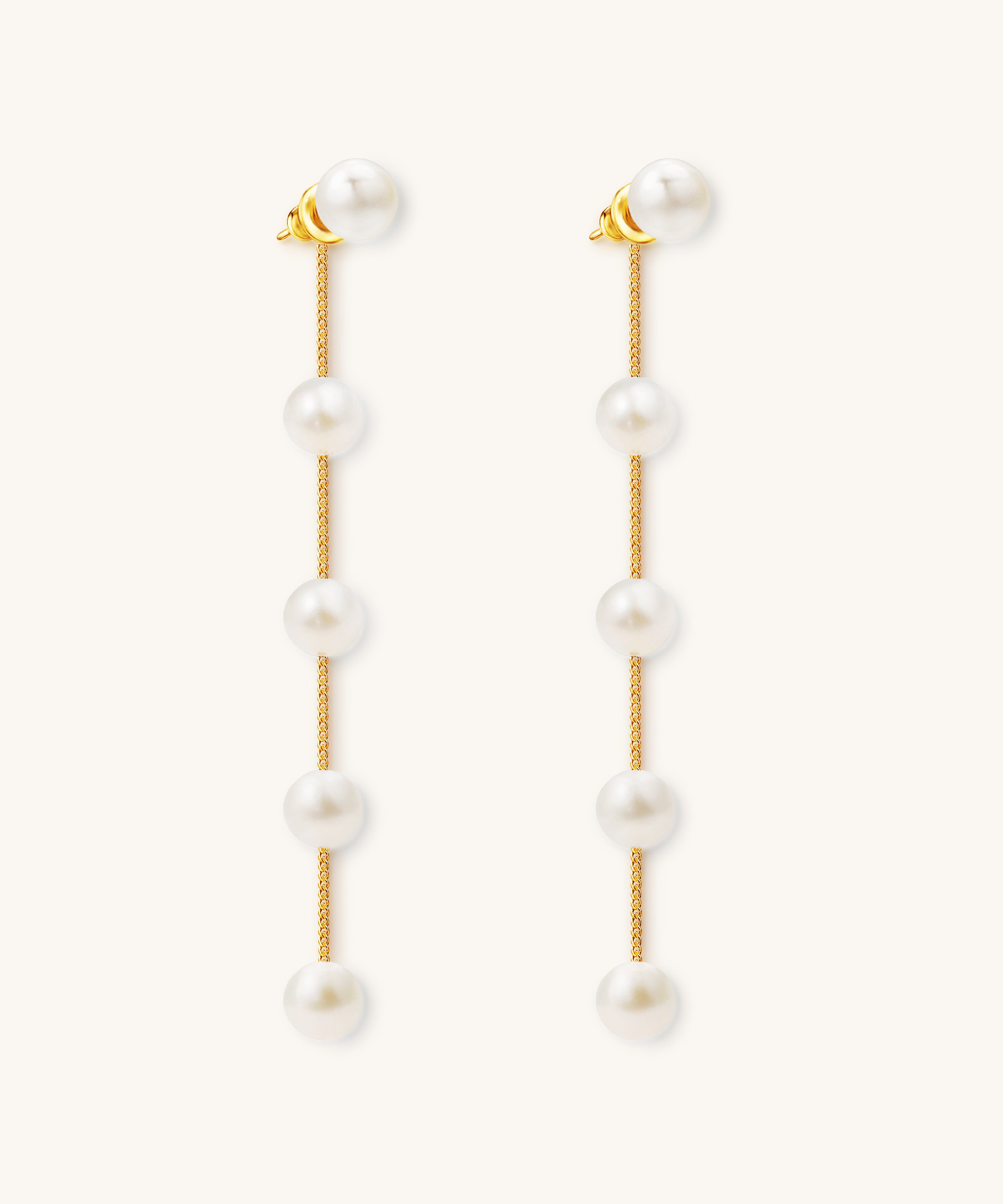 Pearl Cascade Drop Earrings, 5 - 6mm, 5A - PERLVOYA