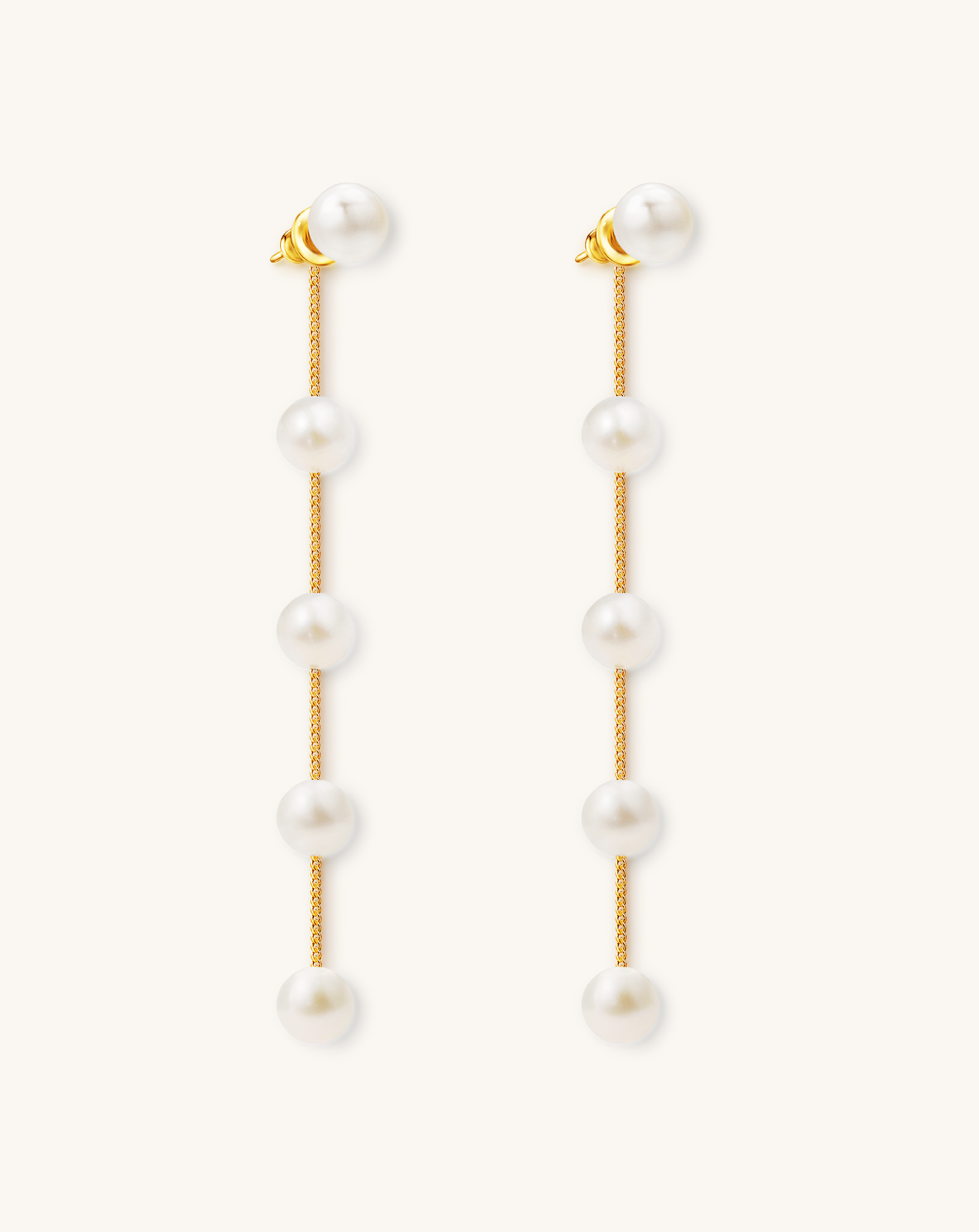 Pearl Cascade Drop Earrings, 5 - 6mm, 5A - PERLVOYA