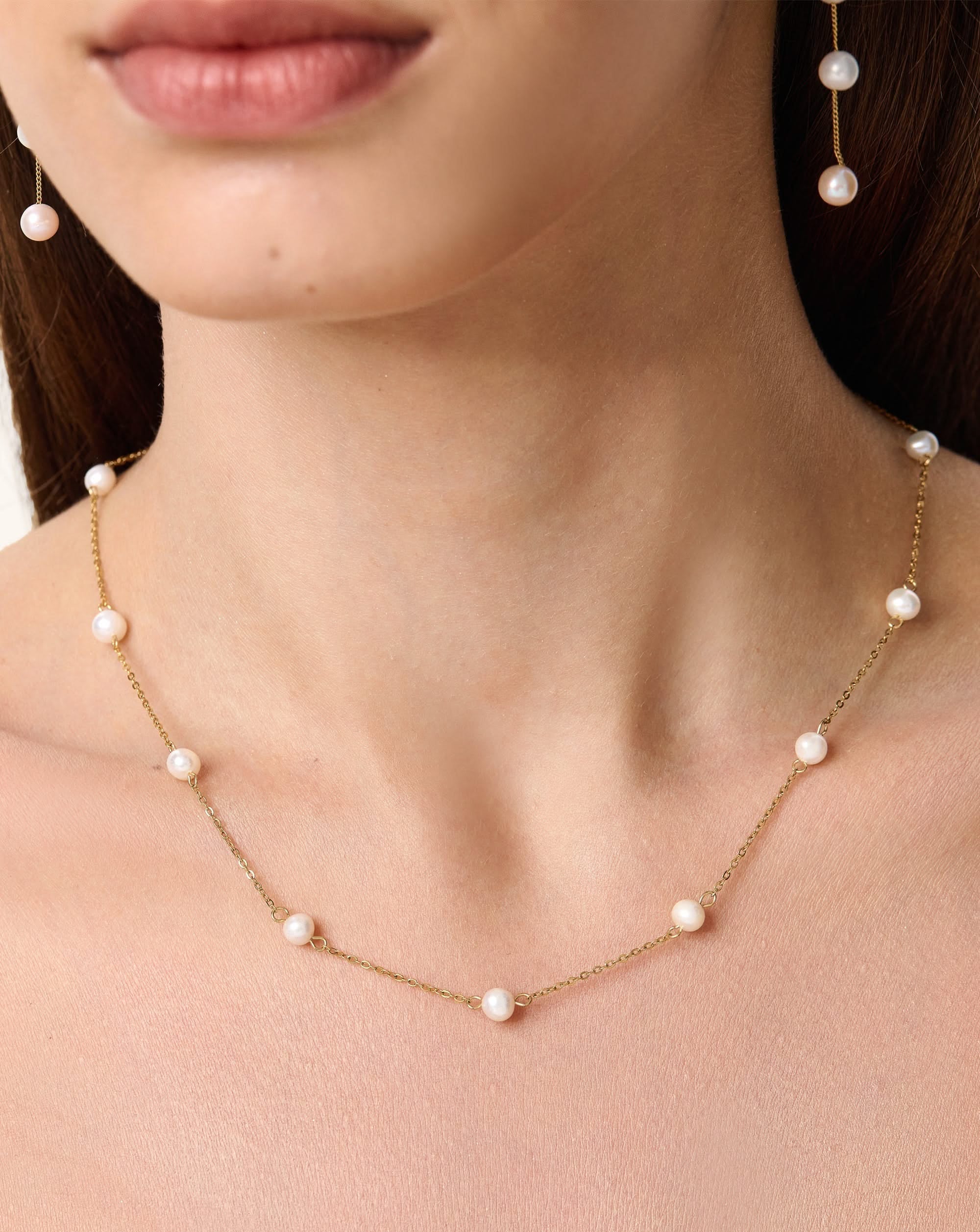 Pearl Dewdrop Necklace, 4 - 5mm, 3A - PERLVOYA