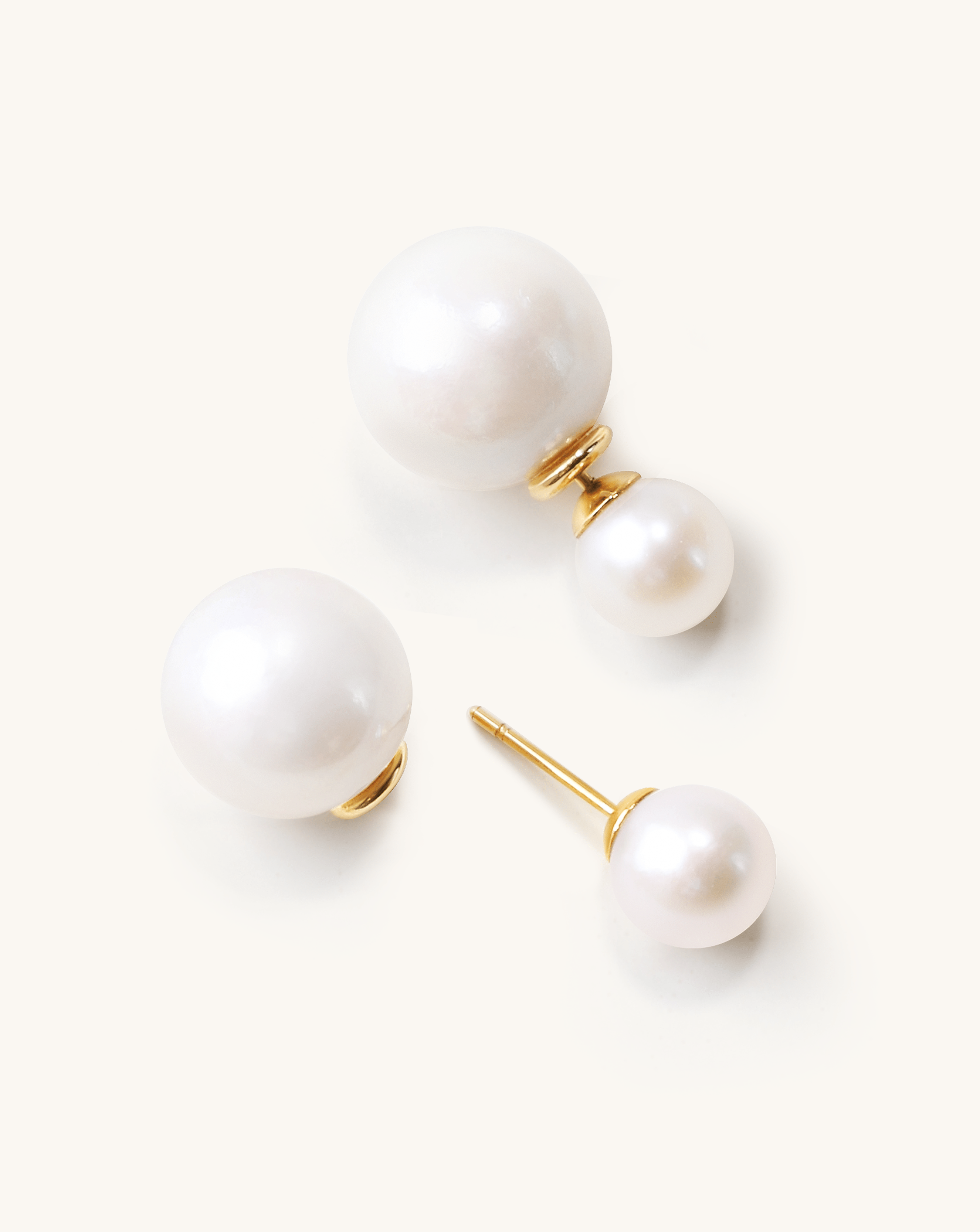 Reversible Charm Pearl Earring, 11 - 12mm, 7 - 8mm, 5A - PERLVOYA