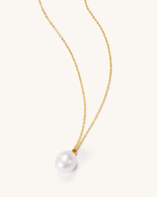 Teardrop Baroque Pearl Pendant Necklace, 9 - 12mm, 4A - PERLVOYA